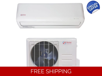 Norton 18K-Btu 20 SEER2 Mini Split Heat Pump (-13°F), E-Star: 13 EER/8.3 HSPF (R410a)